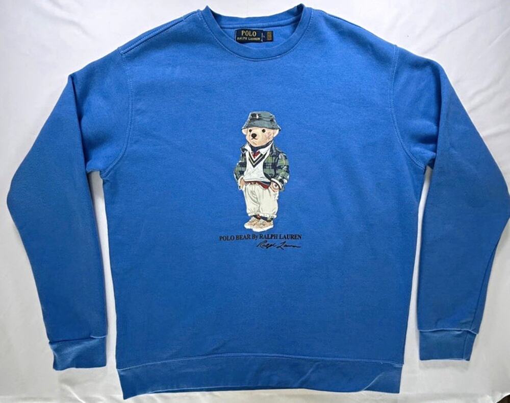 Polo Ralph Lauren Polo Bear Blue Crewneck Pullover Sweatshirt Men’s Size L